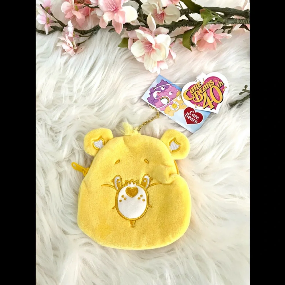 NWT Care Bears Yellow “Fun Shine” Coin Purse Bag 40th Anniversary - Picture 2 of 7